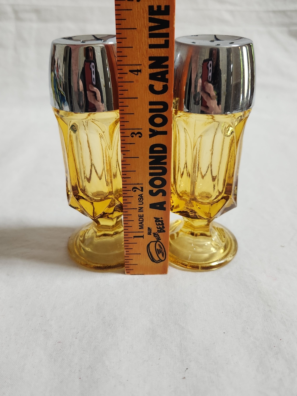 Amber Glass Salt & Pepper Shakers - Picture 2 of 10